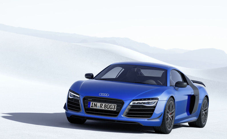 Audi R8 LMX bleue