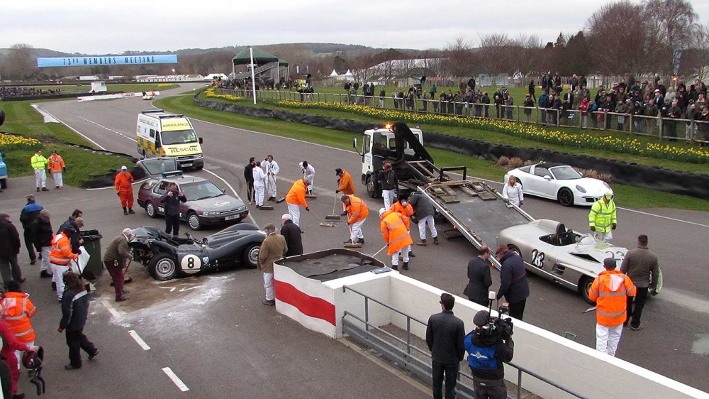 Crash Mercedes 300 SLR Jaguar Type D Accident Mercedes 300 SLR Jaguar Type D
