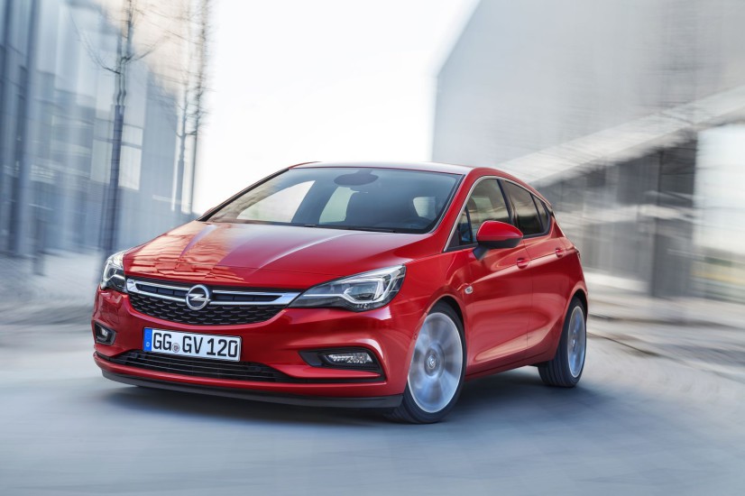 Vue avant Opel Astra 2015