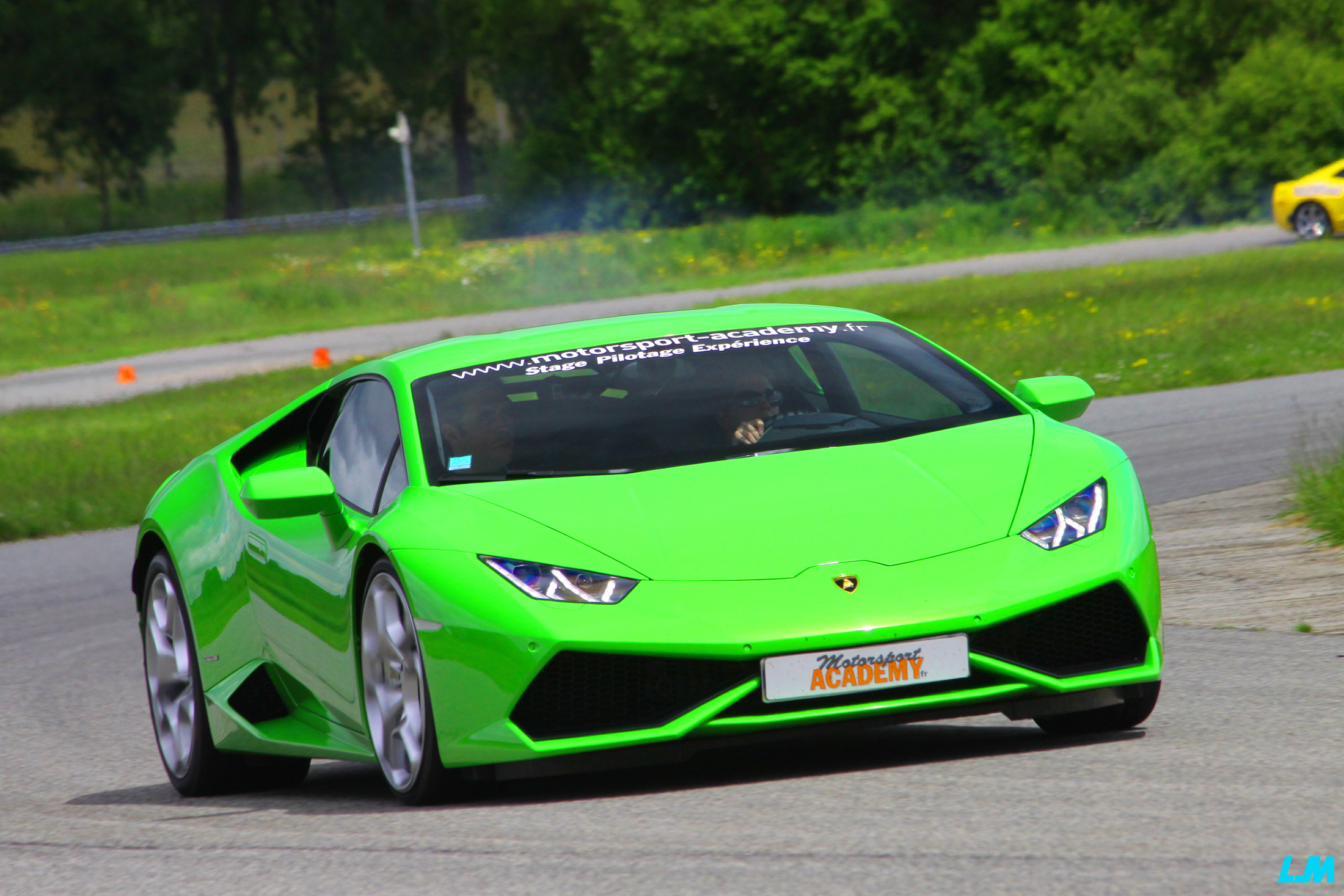Lamborghini Huracan sur le circuit de Lohéac