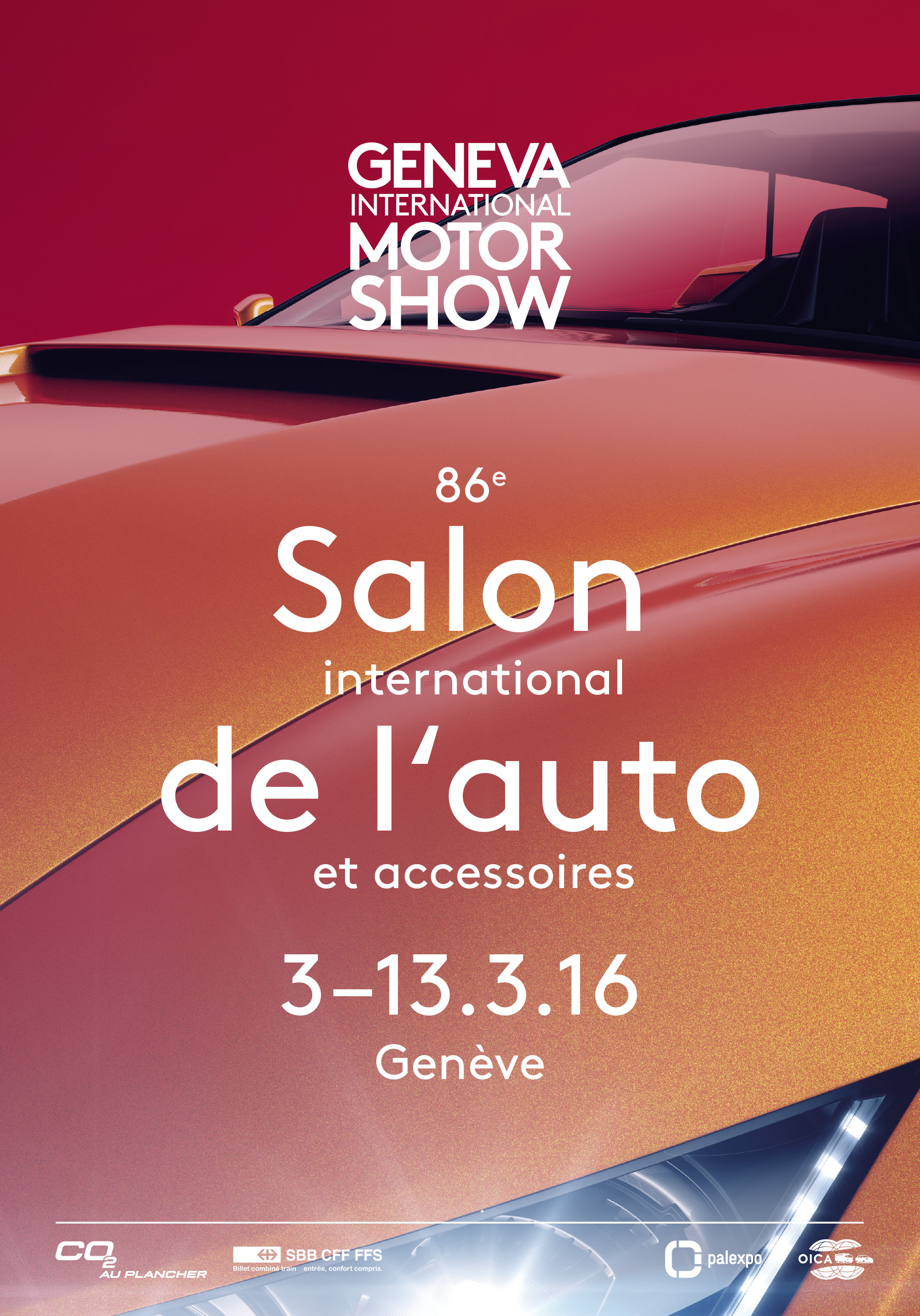 Affiche officielle Salon de l'auto Genève 2016