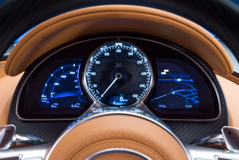 Le compteur de la Bugatti Chiron