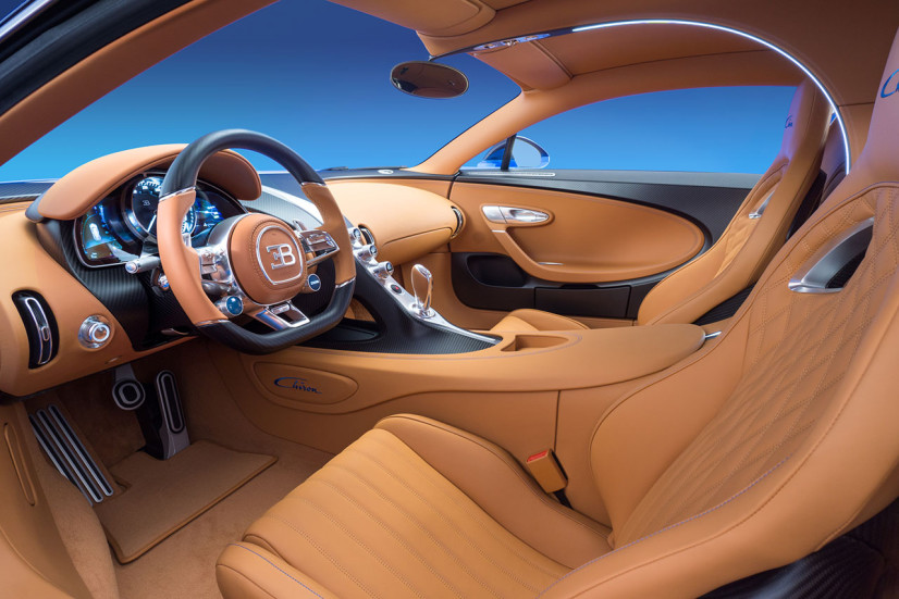 L'intérieur de la Bugatti Chiron