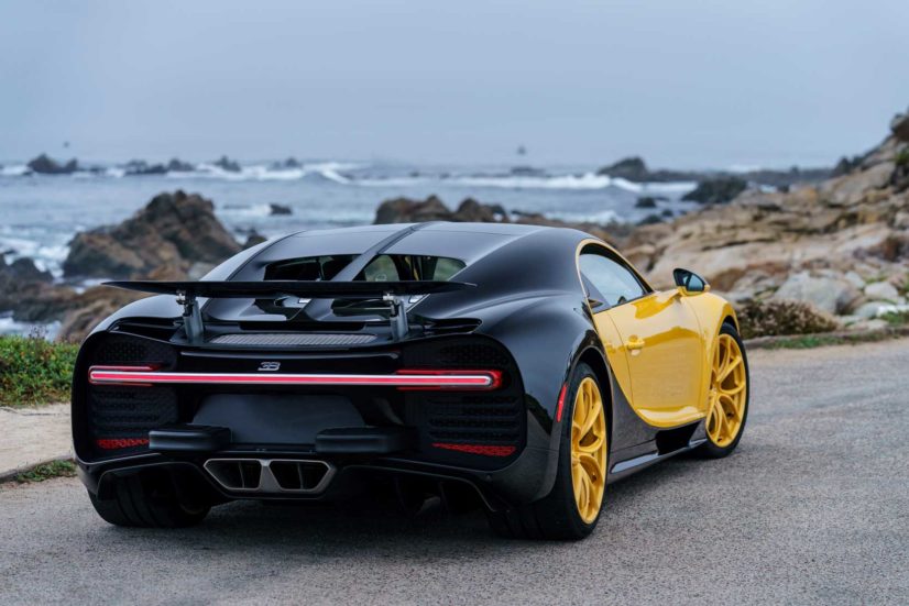 Bugatti Chiron jaune et noire