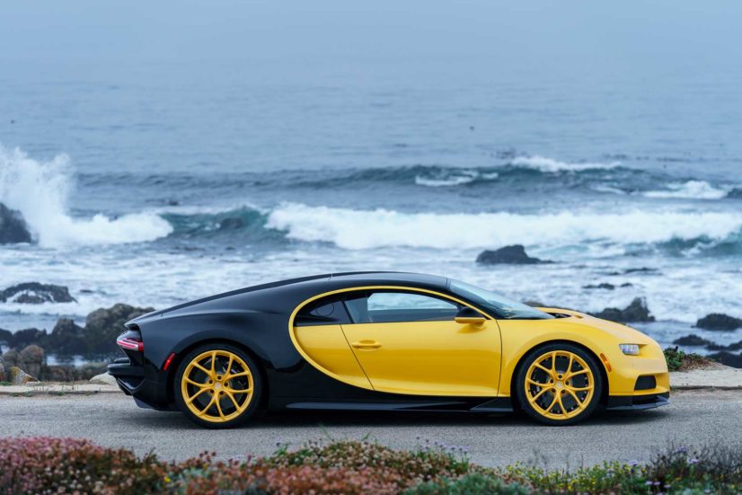 Bugatti Chiron jaune et noire