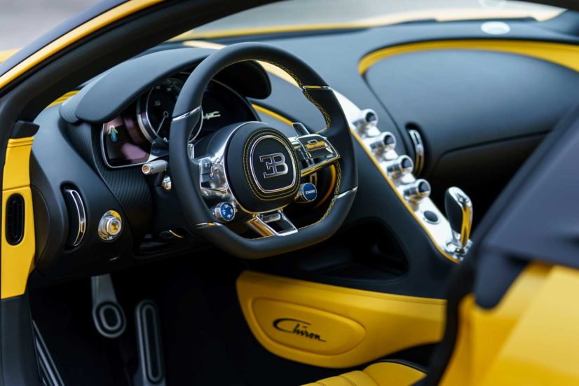 Bugatti Chiron jaune et noire